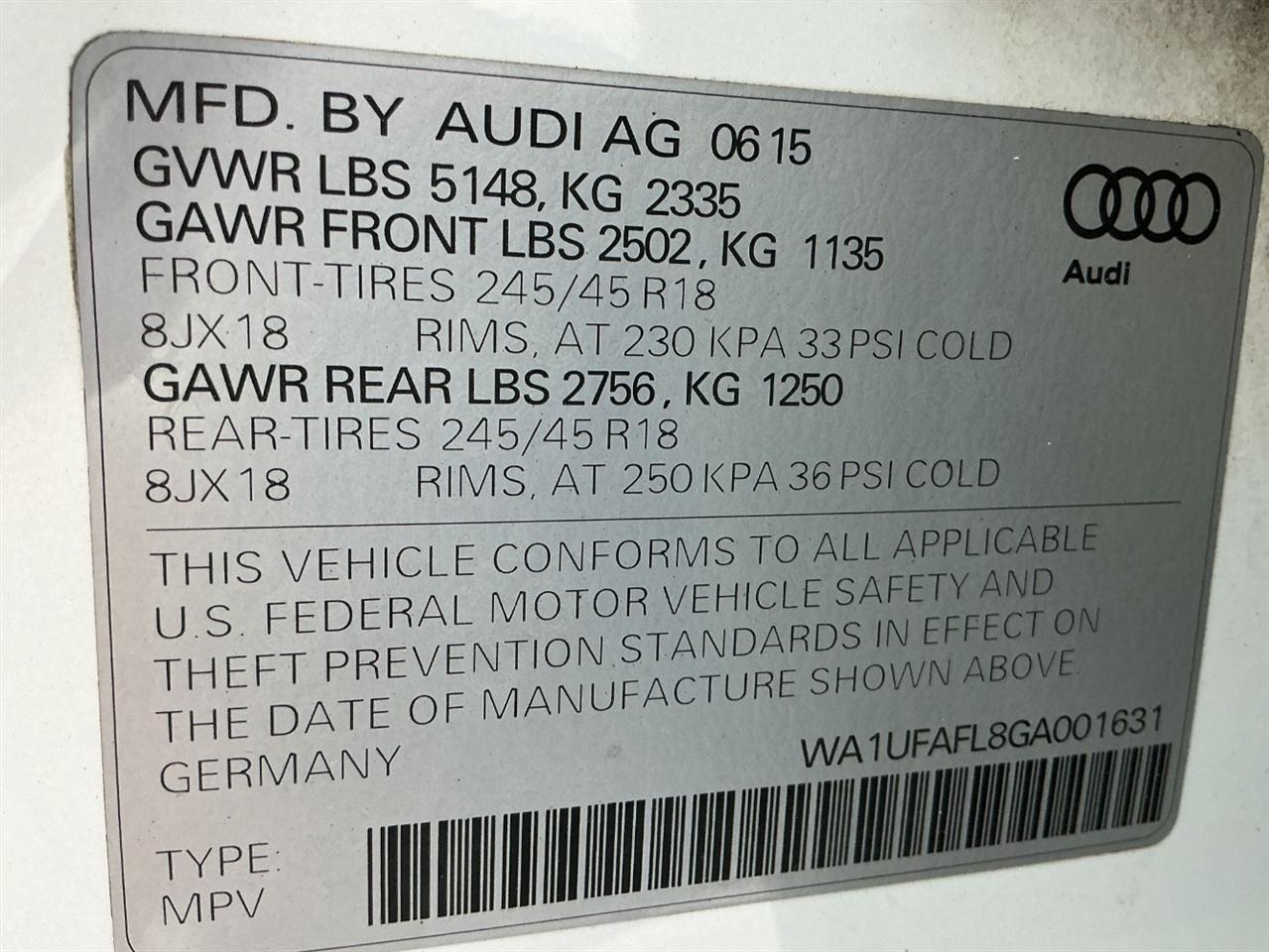 Audi allroad 4dr Wgn Premium Plus 2016