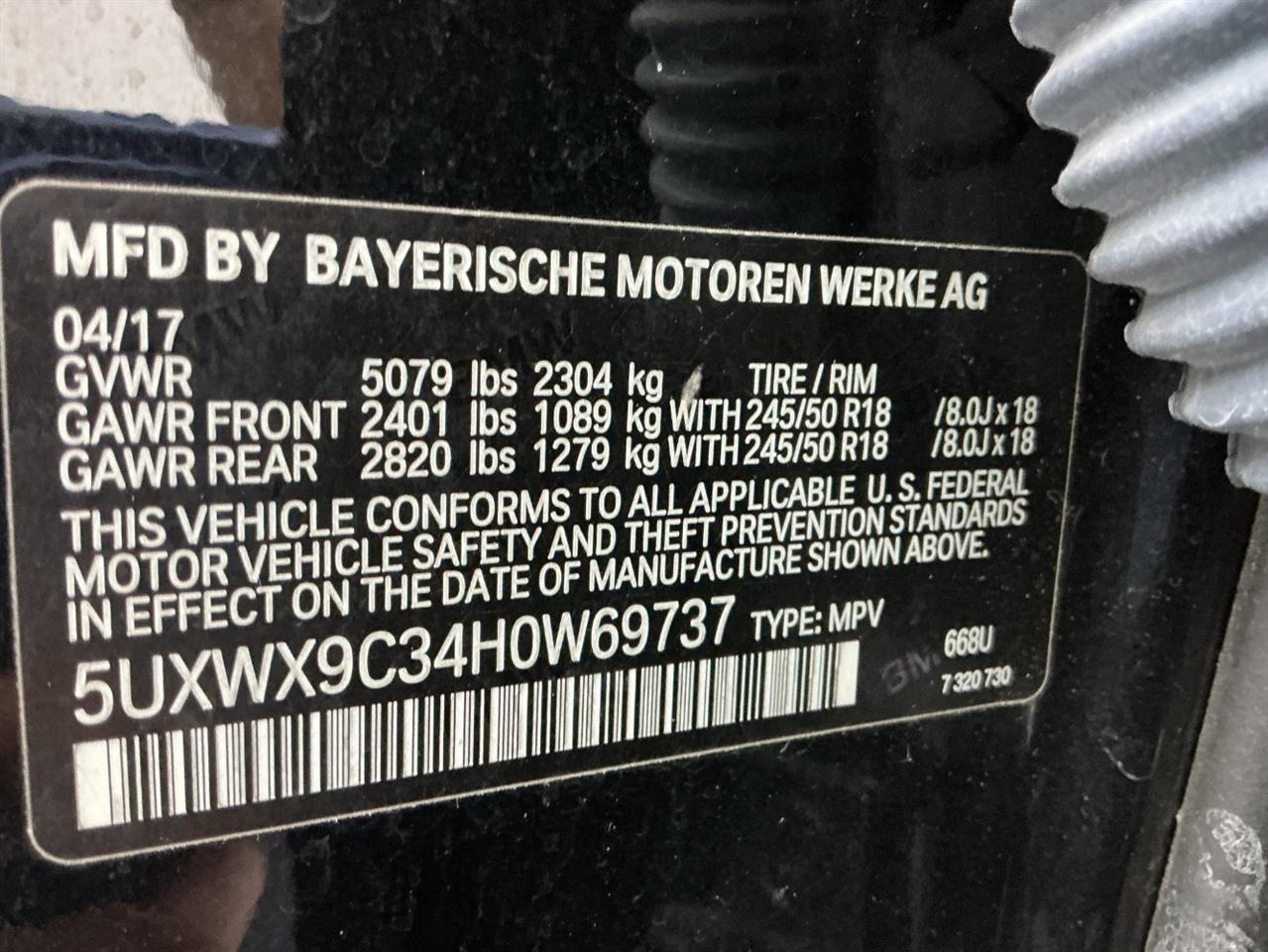 BMW X3 xDrive28i Sports Activity Vehicle 2017