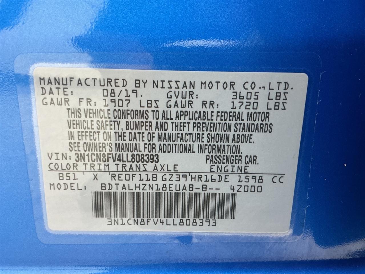 Nissan Versa SR CVT 2020
