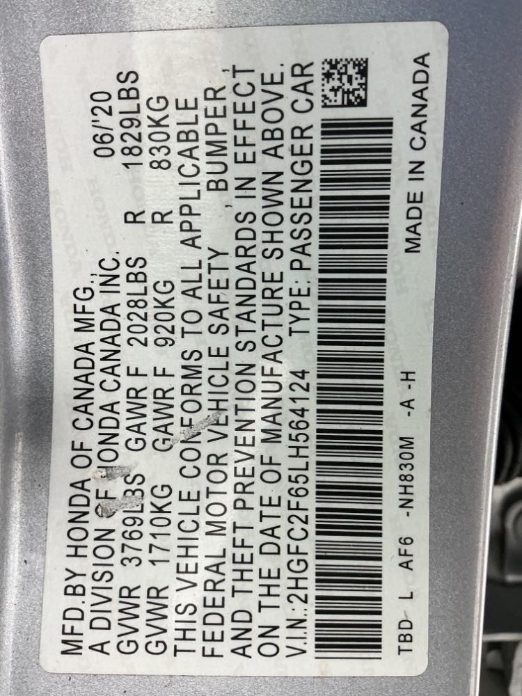 Honda Civic Sedan LX CVT 2020