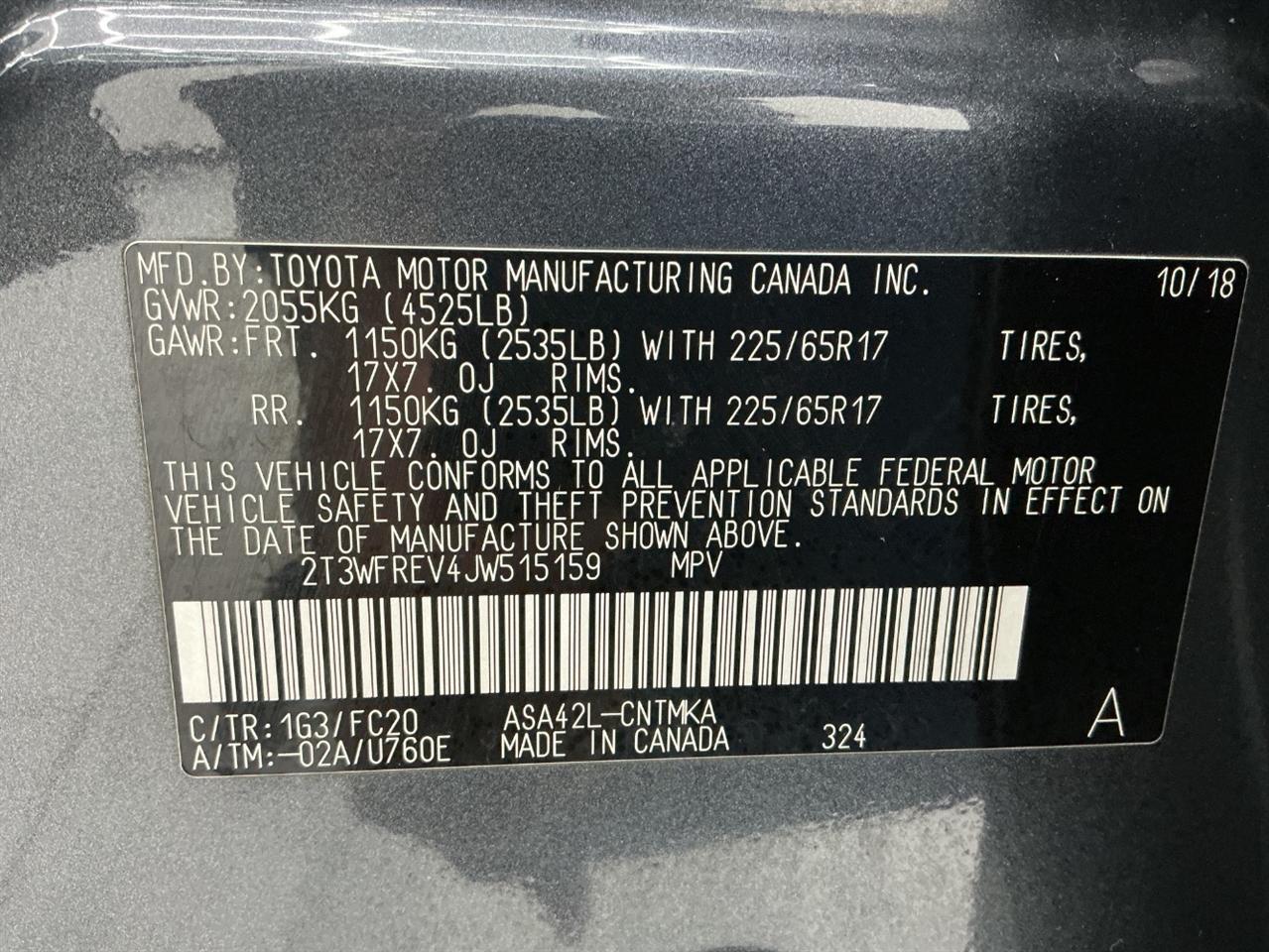 Toyota RAV4 Adventure FWD (Natl) 2018