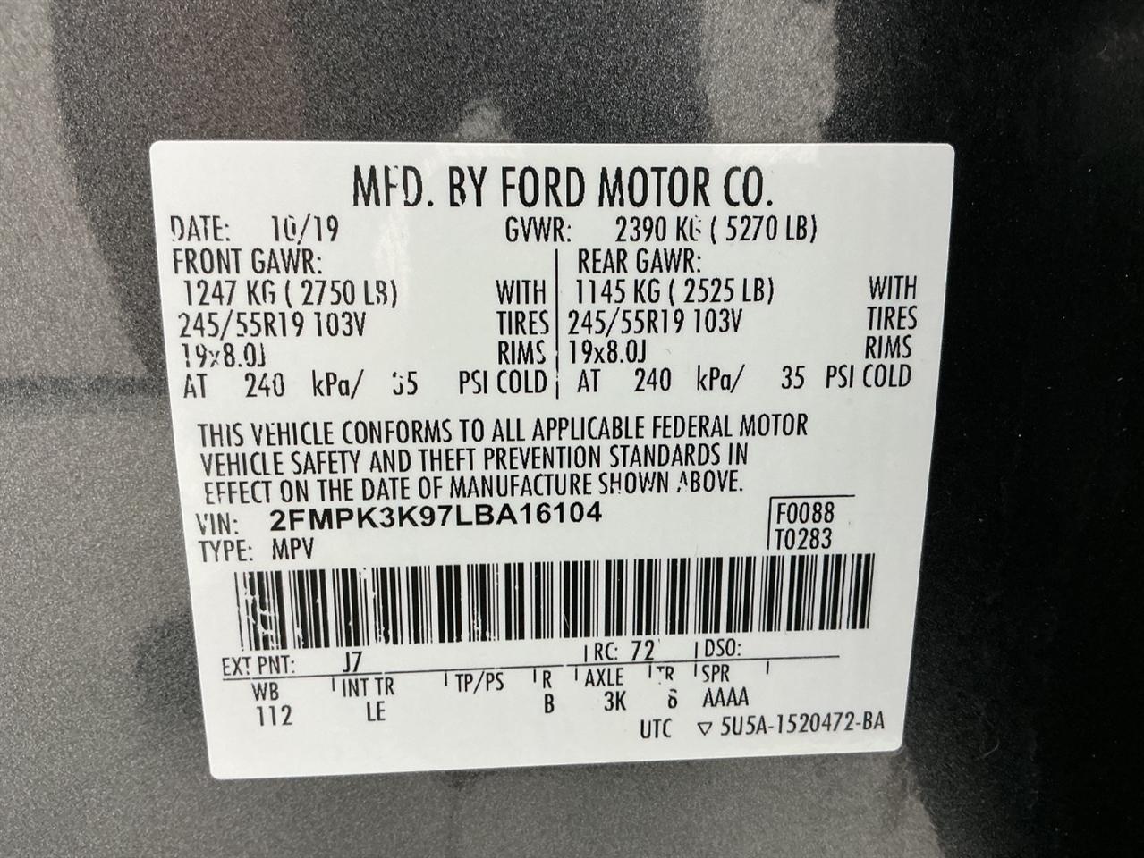 Ford Edge Titanium FWD 2020