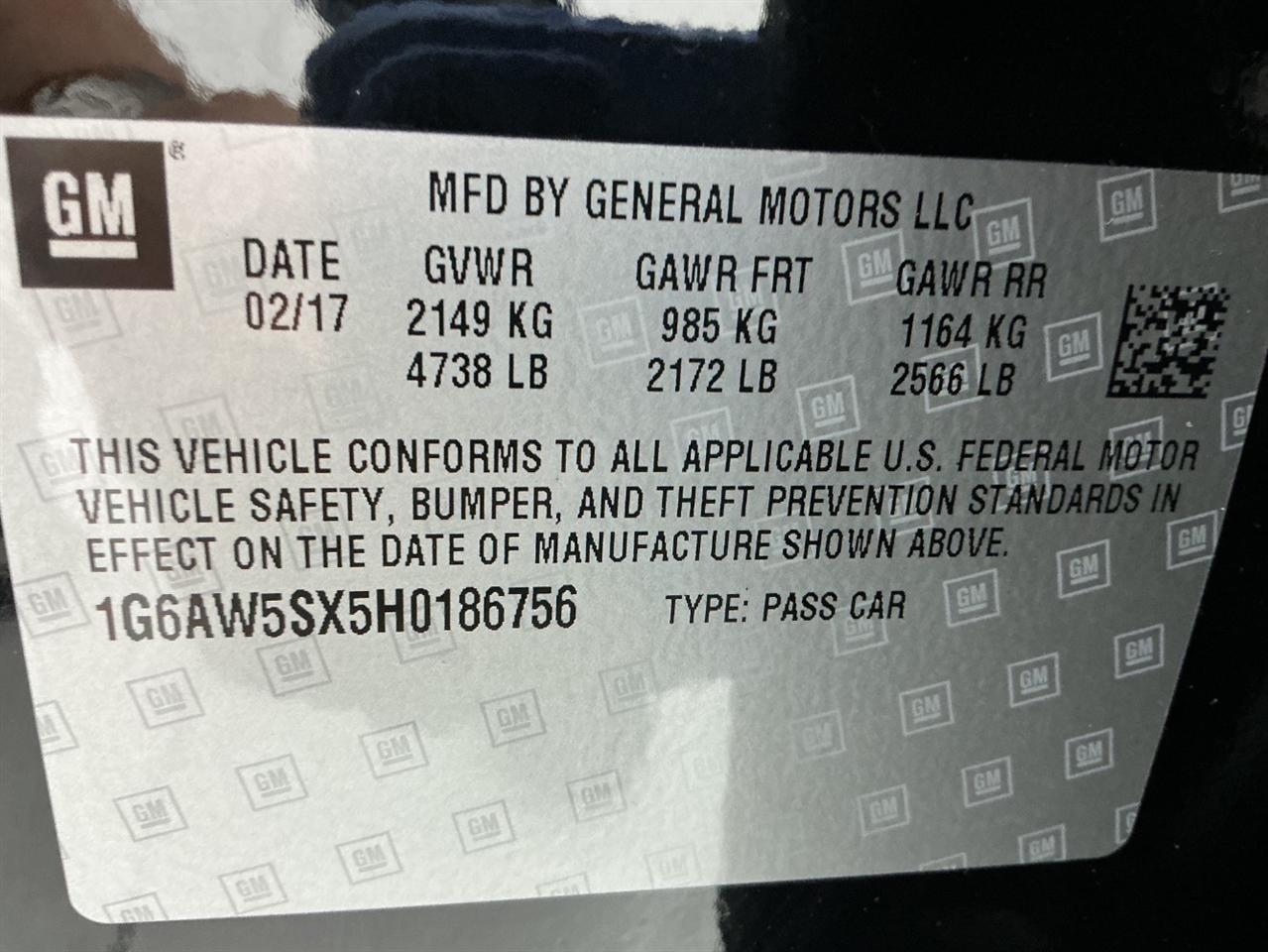 Cadillac CTS 4dr Sdn 2.0L Turbo AWD 2017