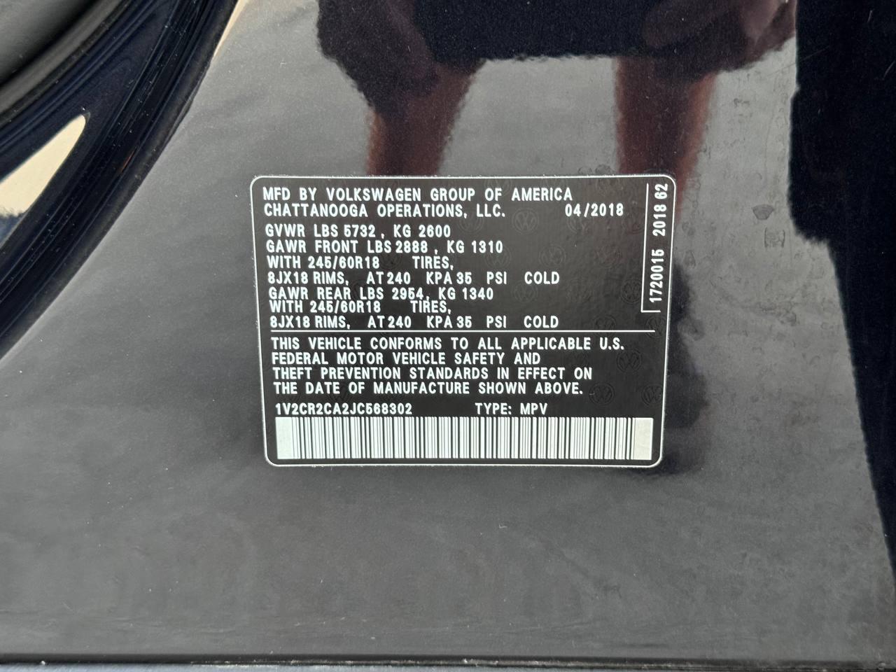 Volkswagen Atlas V6 SE 2018