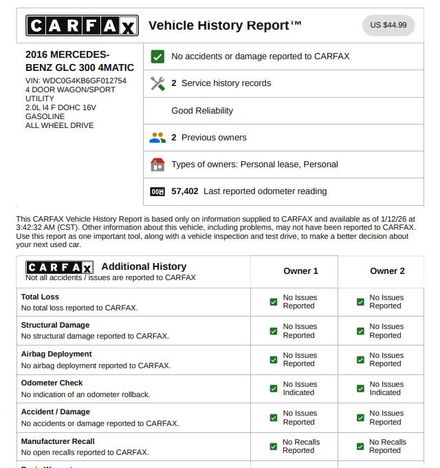 Mercedes-Benz GLC-Class GLC300 4MATIC 2016