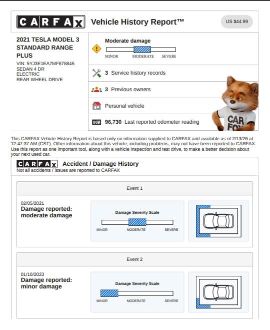 Tesla Model 3 Standard Range Plus 2021