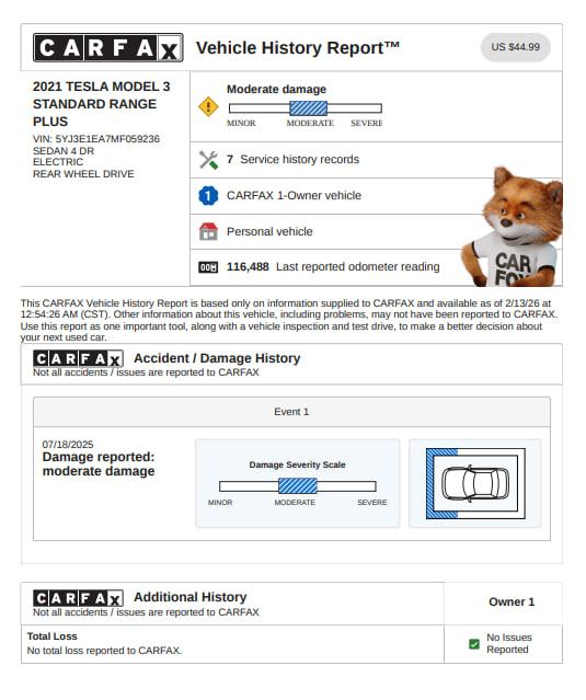 Tesla Model 3 Standard Range Plus 2021