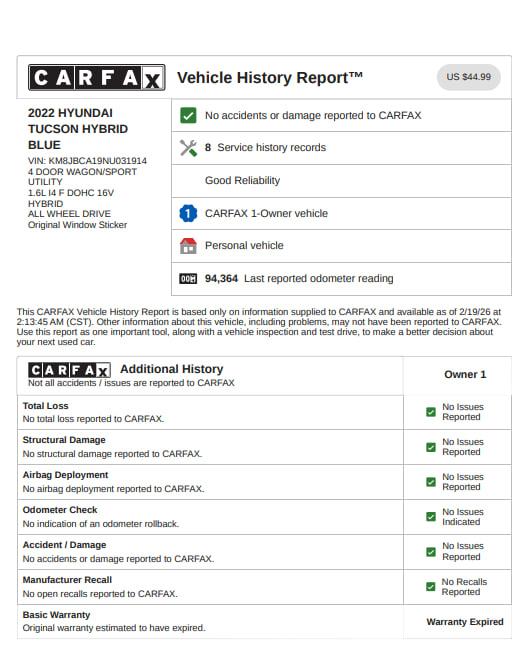 Hyundai Tucson Blue Hybrid AWD 2022