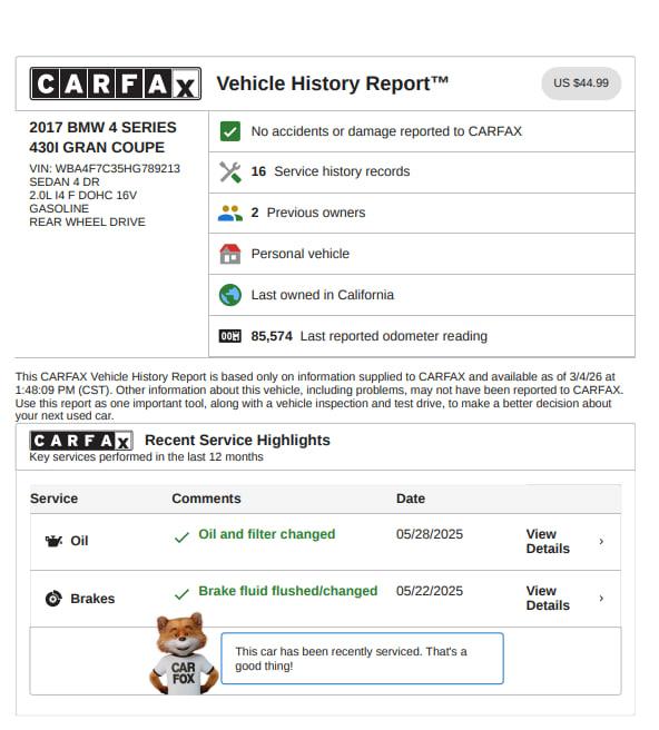 BMW 4-Series Gran Coupe 430i 2017