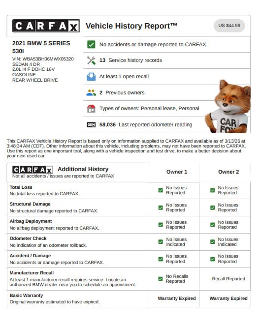 BMW 5-Series 530i 2021