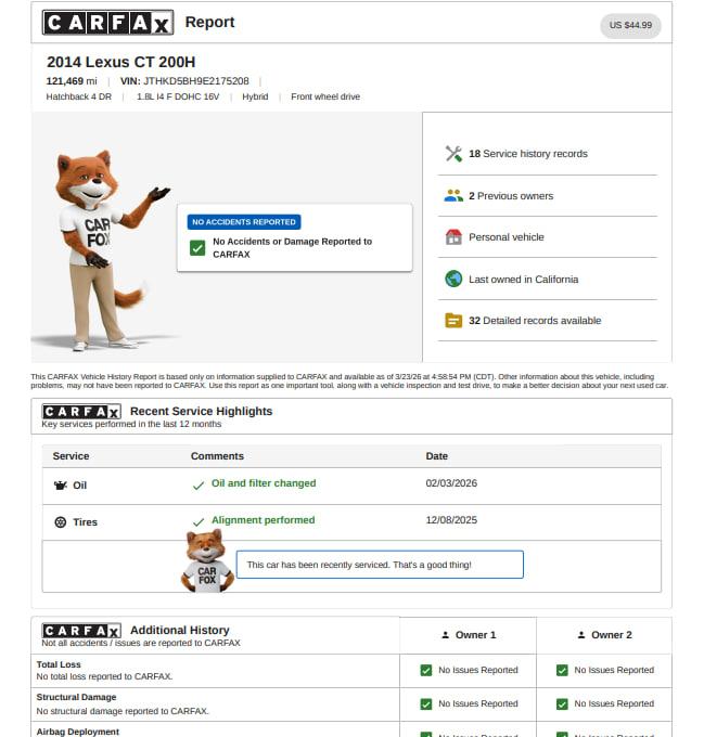 Lexus CT 200h Base 2014