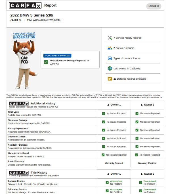 BMW 5-Series 530i 2022