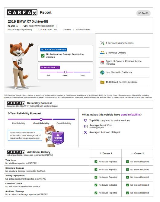 BMW X7 xDrive40i 2019