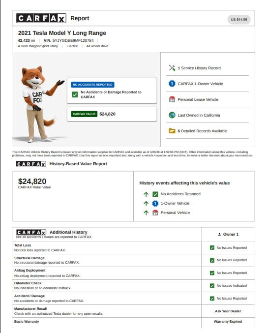 Tesla Model Y Long Range 2021