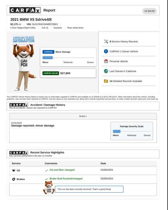 BMW X5 sDrive40i 2021