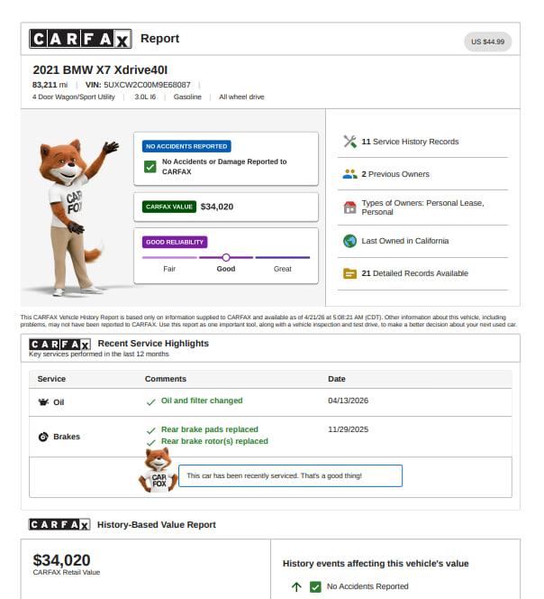 BMW X7 xDrive40i 2021