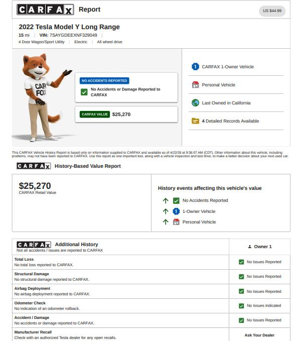 Tesla Model Y Long Range 2022