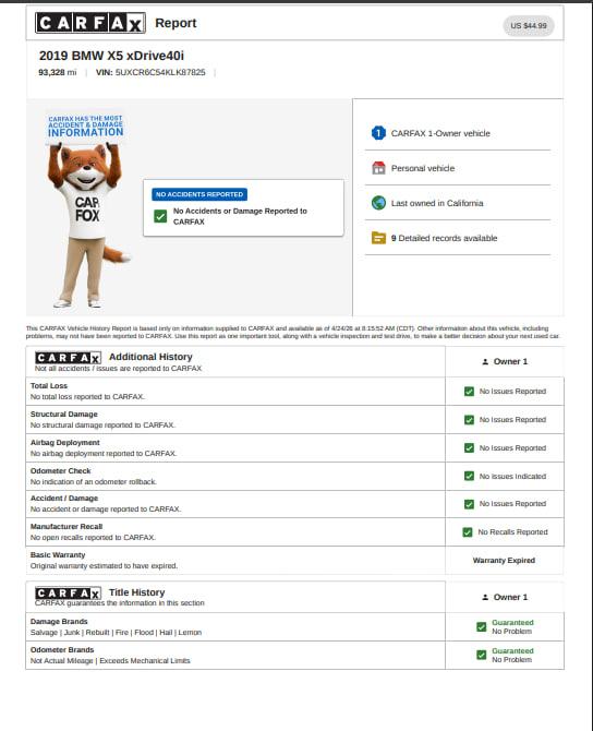 BMW X5 xDrive40i 2019