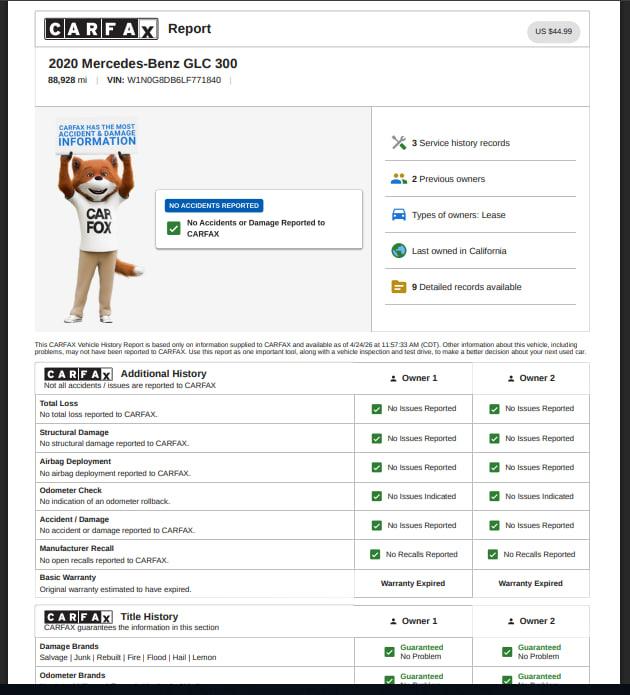 Mercedes-Benz GLC-Class GLC300 2020