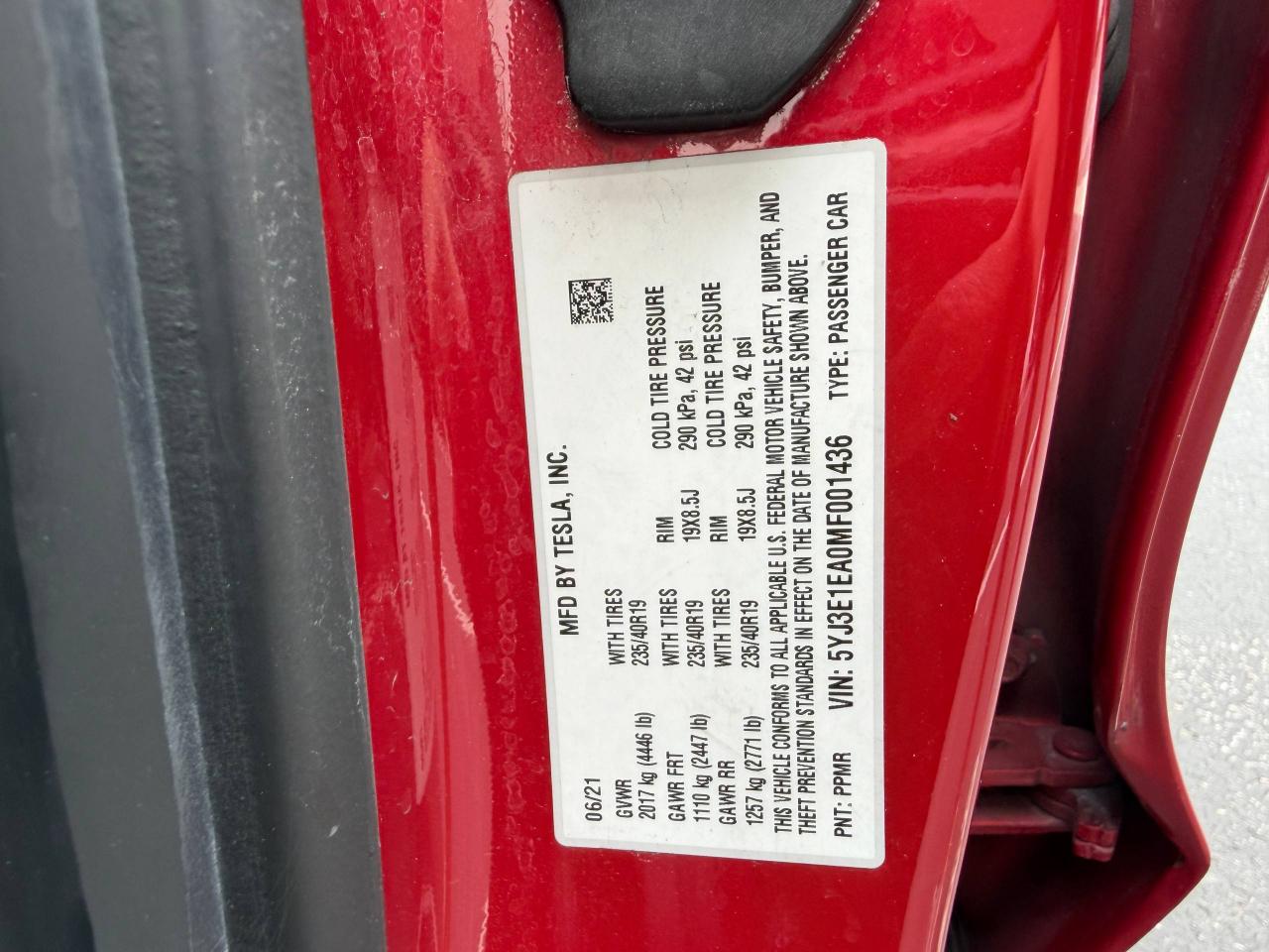 Tesla Model 3 Standard Range Plus 2021
