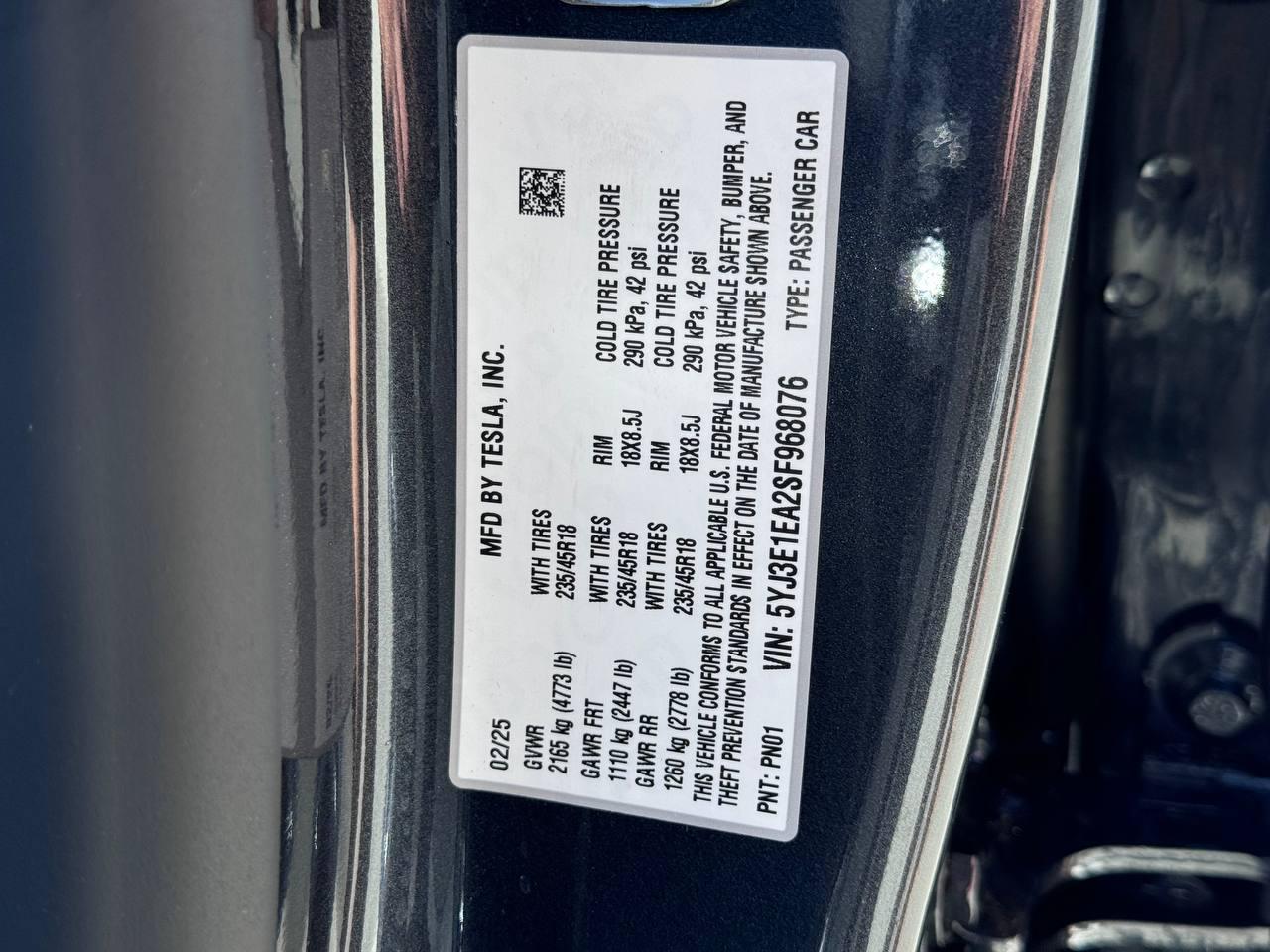 Tesla Model 3 Long Range 2025