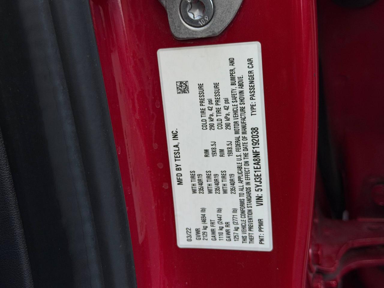 Tesla Model 3 Standard Range Plus 2022