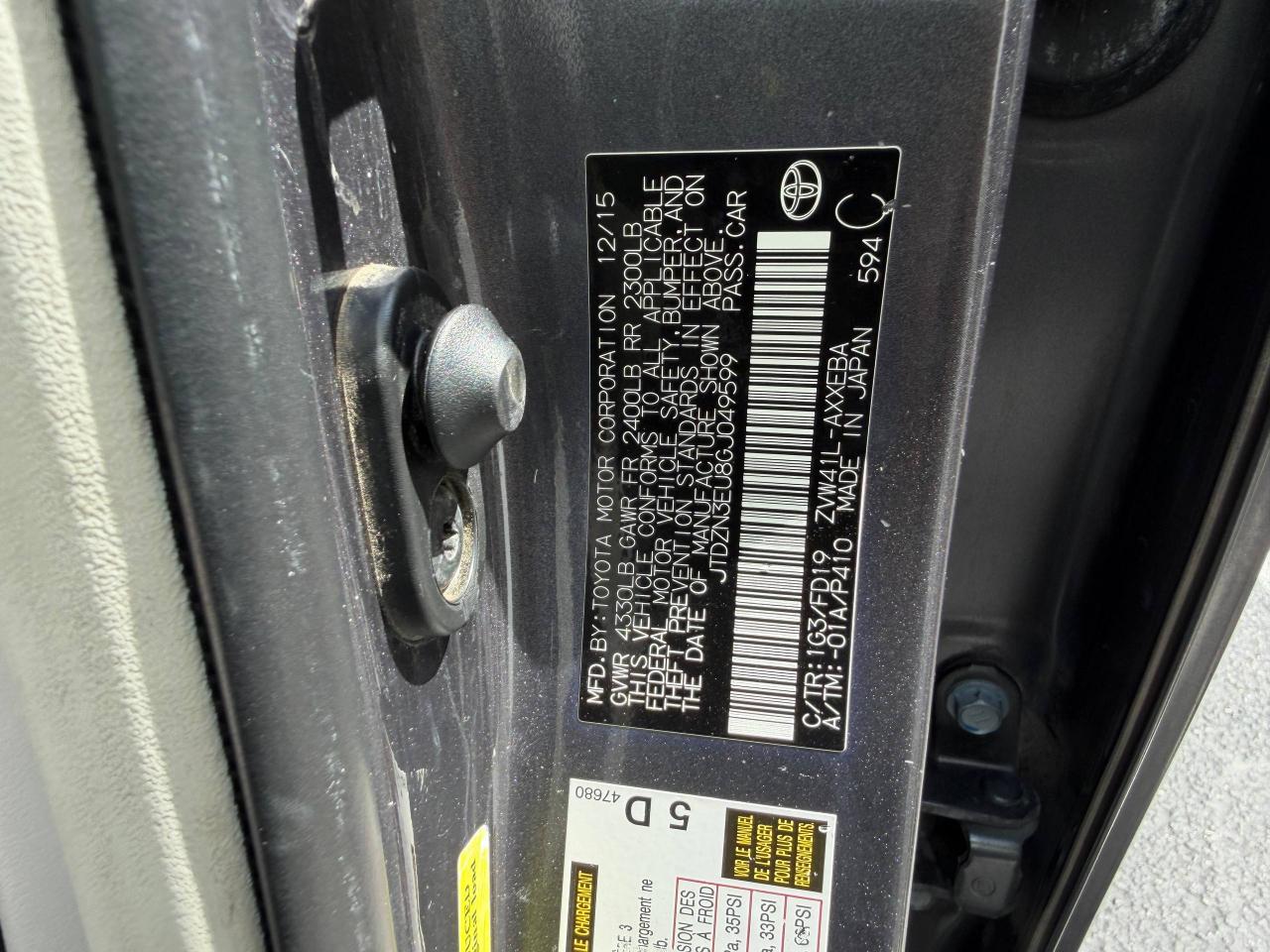 Toyota Prius V Three 2016