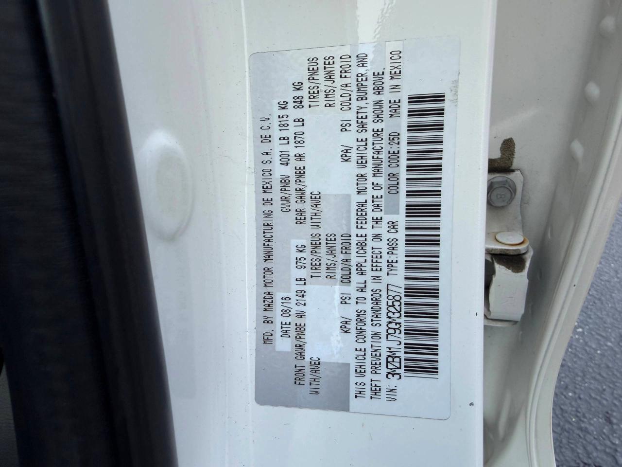 Mazda MAZDA3 i Sport AT 4-Door 2016