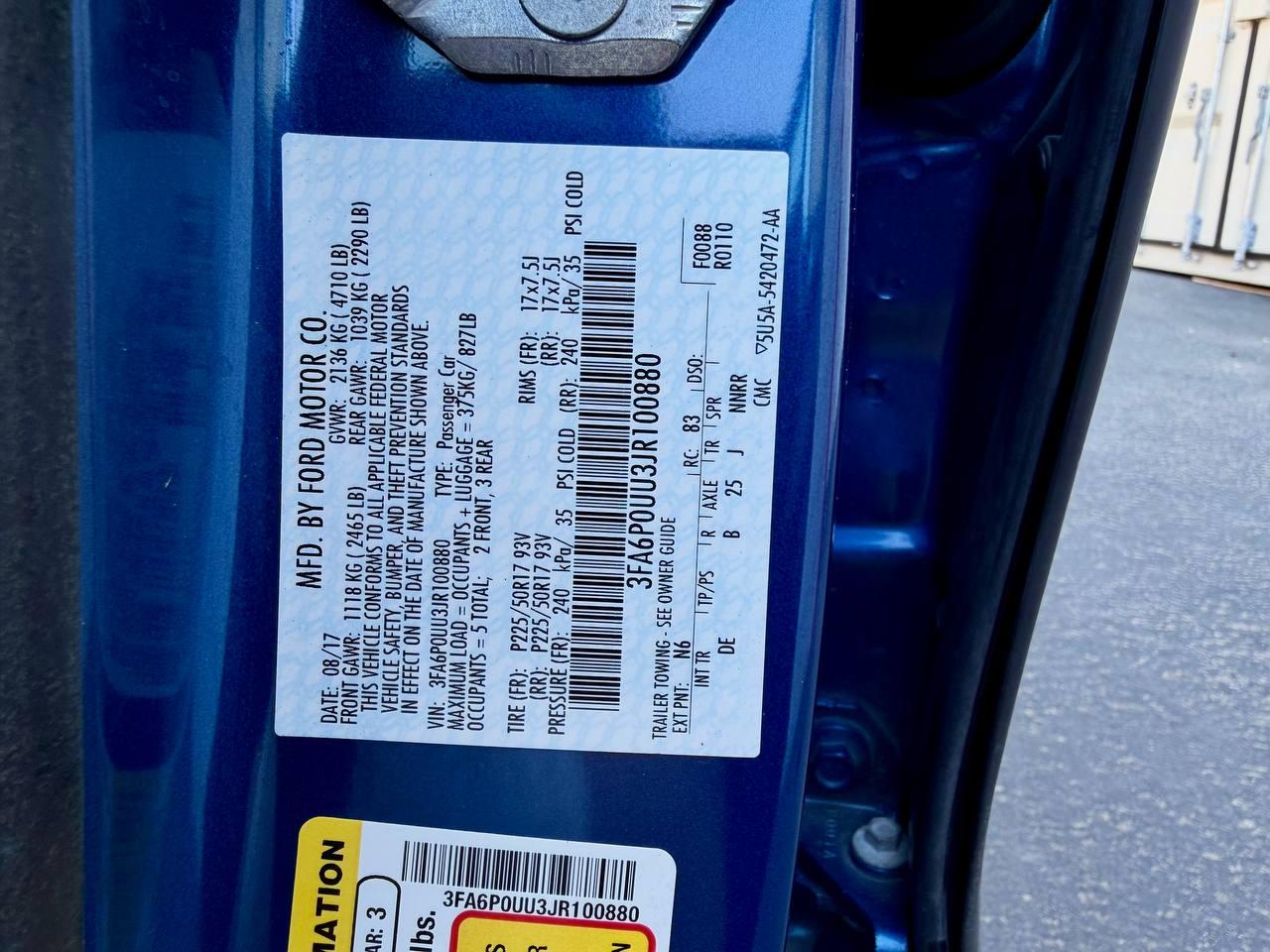 Ford Fusion Hybrid S 2018