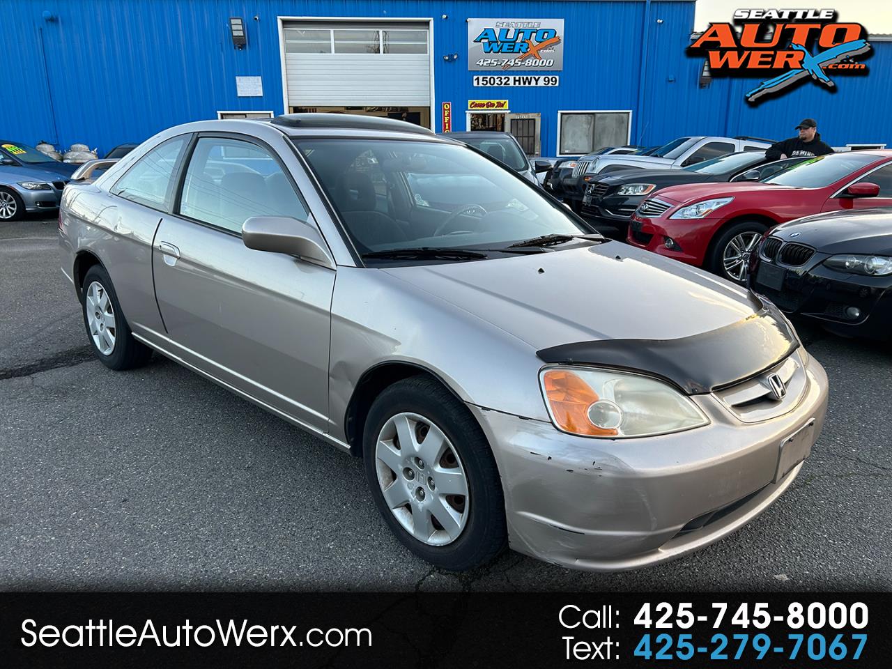 2002 Honda Civic 2dr Cpe EX Auto w/Side Airbags