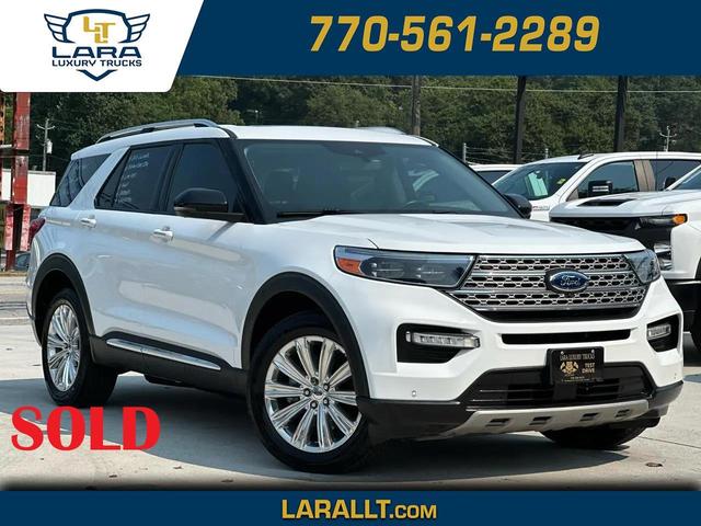 White 2021 Ford Explorer Hybrid SUV / Crossover All-Wheel Drive Automatic