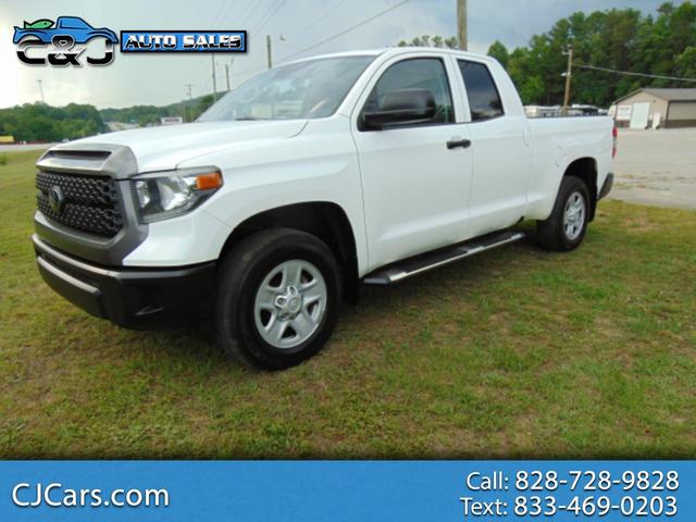 White 2020 Toyota Tundra SR5 Double Cab 4WD Pickup Truck Four-Wheel Drive Automatic