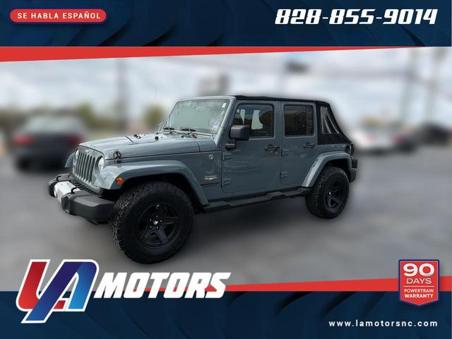 Gray 2014 Jeep Wrangler Unlimited Sahara 4WD SUV / Crossover Four-Wheel Drive 6-Speed Manual
