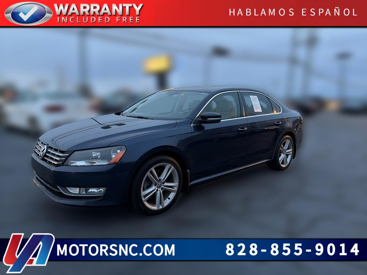 2013 Volkswagen Passat 4dr Sdn 3.6L V6 DSG SE w/Sunroof
