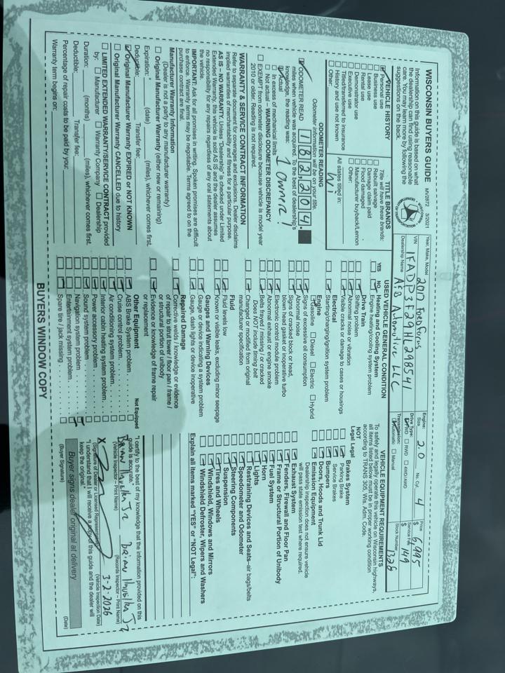 Ford Focus SE Sedan 2017