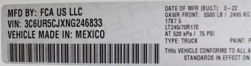 RAM 2500 Tradesman Crew Cab SWB 4WD 2022 RAM 2500 Tradesman Crew Cab SWB 4WD 2022