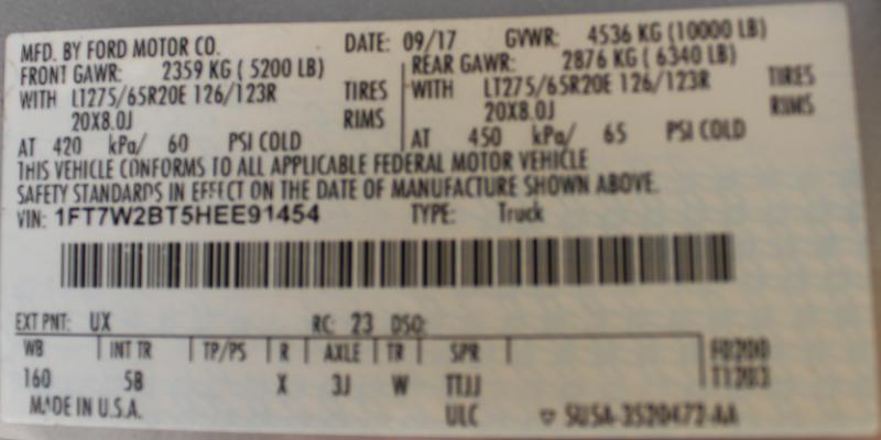 Ford F-250 SD Lariat Crew Cab 4WD 2017