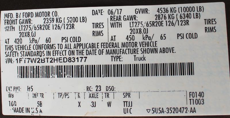 Ford F-250 SD Lariat Crew Cab 4WD 2017