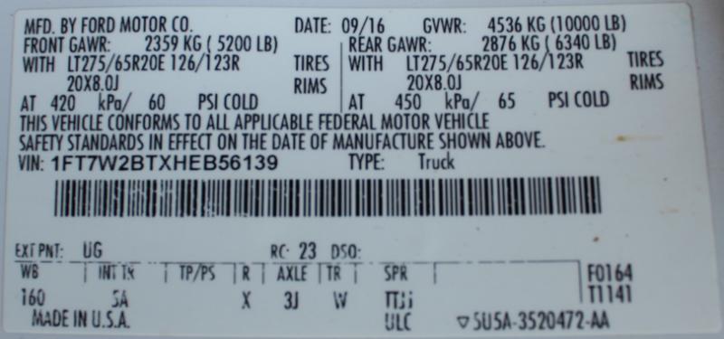 Ford F-250 SD Lariat Crew Cab 4WD 2017