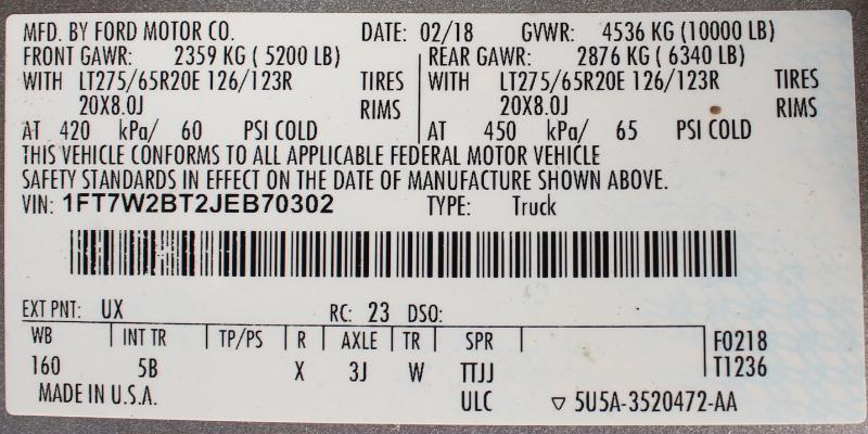 Ford F-250 SD Lariat Crew Cab 4WD 2018