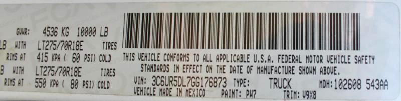 RAM 2500 SLT Crew Cab SWB 4WD 2016