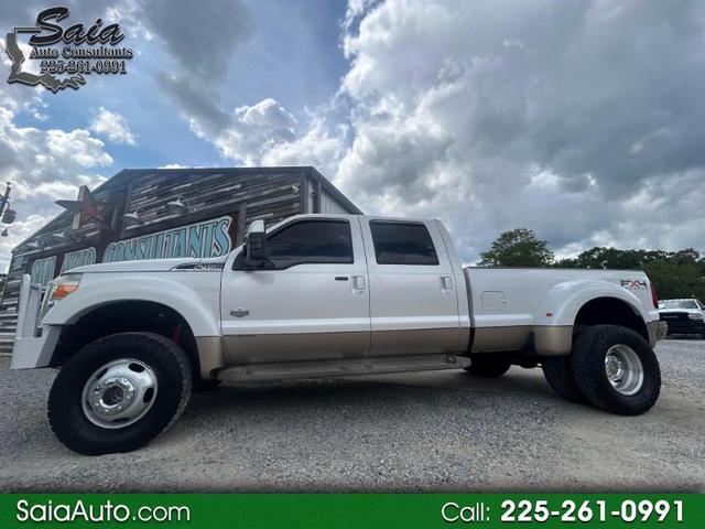 White 2011 Ford F-450 Super Duty King Ranch Crew Cab LB DRW 4WD Pickup Truck Four-Wheel Drive Automatic