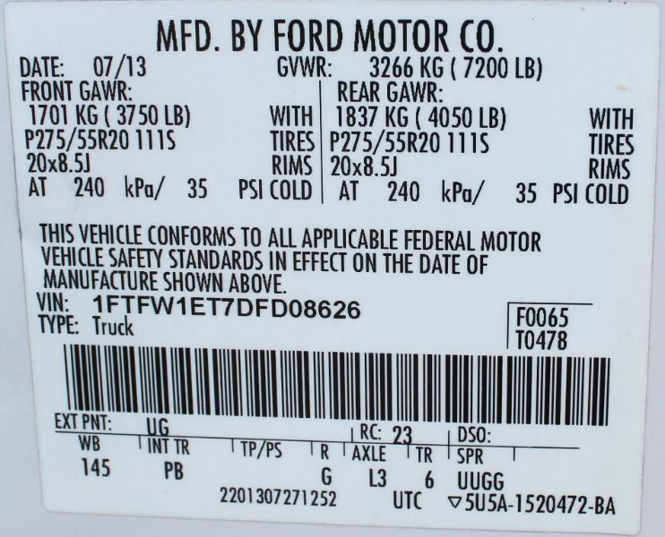 Ford F-150 Platinum SuperCrew 5.5-ft. Bed 4WD 2013