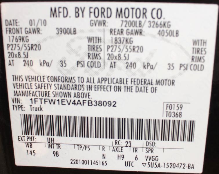 Ford F-150 Platinum SuperCrew 4WD 2010