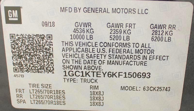 Chevrolet Silverado 2500HD LTZ Crew Cab 4WD 2019