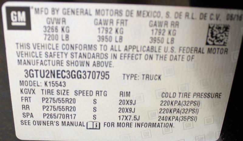 GMC Sierra 1500 SLT Crew Cab Long Box 4WD 2016