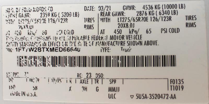 Ford F-250 SD Lariat Crew Cab 4WD 2021