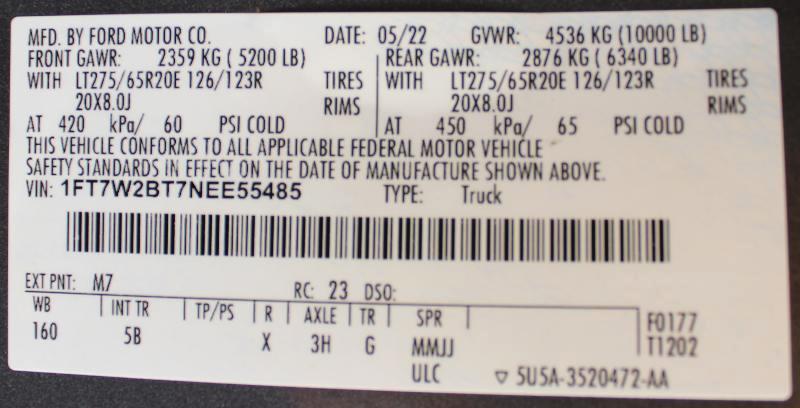 Ford F-250 SD Lariat Crew Cab 4WD 2022