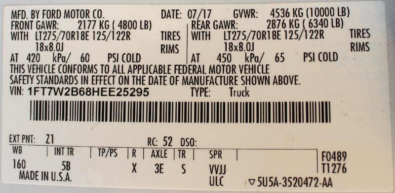 Ford F-250 SD Lariat Crew Cab 4WD 2017
