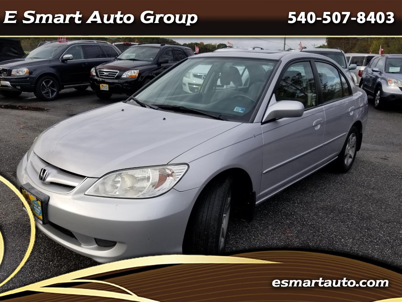 Used 2005 Honda Civic EX sedan AT for Sale in Spotsylvania VA 22551 E